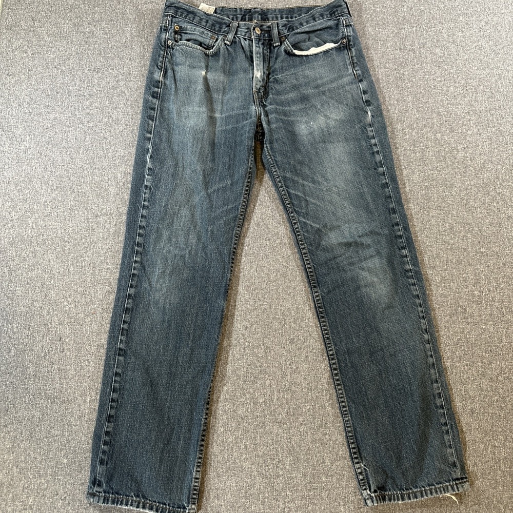 Levi's 514 Jeans Mens 34x34 Fit Dark Wash Blue Denim